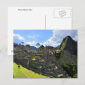 Machu Picchu vanmiddag, Peru Briefkaart (Voorkant / Achterkant)