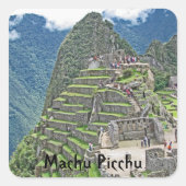 Machu Picchu Vierkante Sticker (Voorkant)
