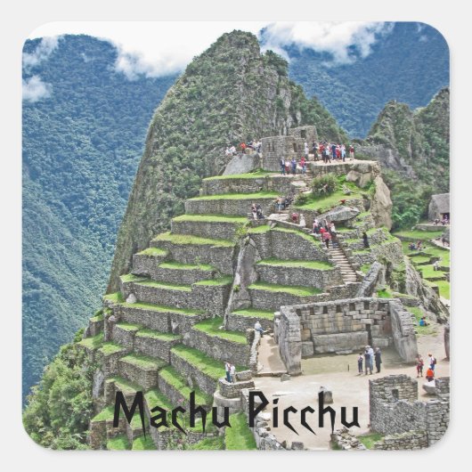 Machu Picchu Vierkante Sticker (Voorkant)