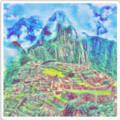 Machu Picchu Vinyl Sticker (Voorkant)