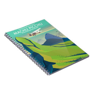 Machu Picchu vluchtreisposter Notitieboek