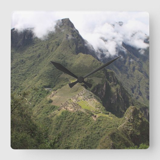 Machu Picchu vogeloog uitzicht klok (Voorkant)