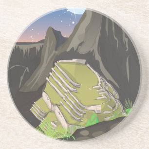 Machu Picchu Zandsteen Onderzetter