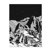 Machu Picchu zwart-wit landschap