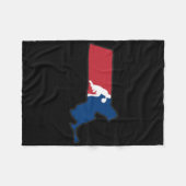 Machusetts Basketball (Verenigde Staten) Fleece Deken (Voorkant (Horizontaal))