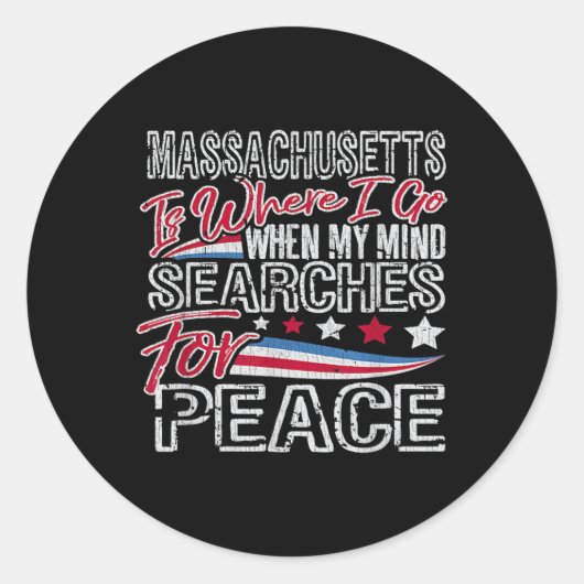 Machusetts Patriotic Memorial Day Ronde Sticker (Voorkant)