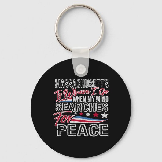 Machusetts Patriotic Memorial Day Sleutelhanger (Voorkant)