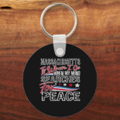 Machusetts Patriotic Memorial Day Sleutelhanger (Voorkant)