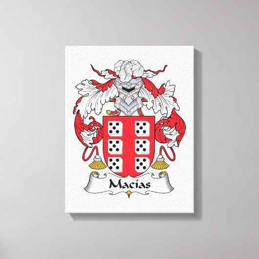 Macias Family Crest Canvas Afdruk (Voorkant)