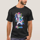 MACIE Naam Gepersonaliseerde Aangepaste Regenboog  T-shirt (Voorkant)