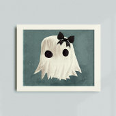 Macie The Friendly Ghost • Kinderen Halloween Kuns Poster