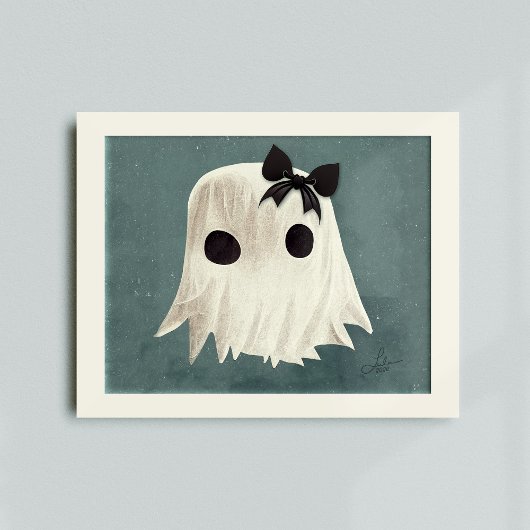 Macie The Friendly Ghost • Kinderen Halloween Kuns Poster