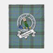 MacInnes Ancient Clan Badge Tartan Pset Fleece Deken (Voorkant)