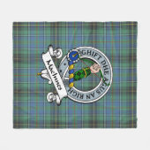 MacInnes Ancient Clan Badge Tartan Pset Fleece Deken (Voorkant (Horizontaal))