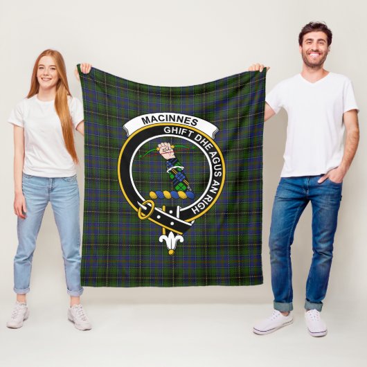 MacInnes Clan Schotse Plaid Fleece Deken (In situ)