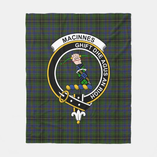 MacInnes Clan Schotse Plaid Fleece Deken (Voorkant)