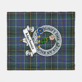 MacInnes Modern Clan Badge Schotse ruit Fleece Deken (Voorkant (Horizontaal))