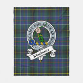 MacInnes Modern Clan Badge Tartan Pset Fleece Deken (Voorkant)