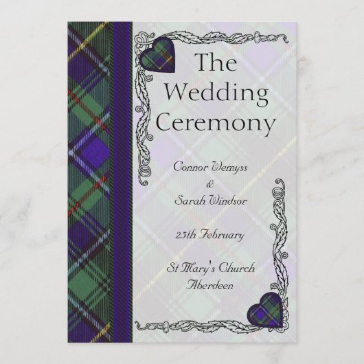 MacInnes Scottish Tartan Programmakaart (Voorkant)