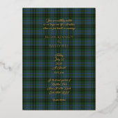MacInnis Tartan Pset Wedding Folie Uitnodiging (Achterkant)