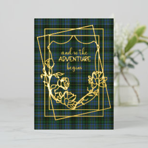 MacInnis Tartan Schotse Huwelijk Folie Uitnodiging