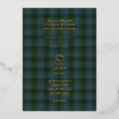 MacInnis Tartan Schotse Huwelijk Folie Uitnodiging (Achterkant)