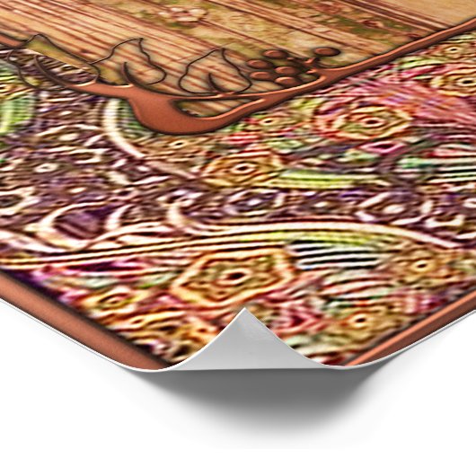 Macintosh met achtergrond Art Nouveau Poster (Hoek)