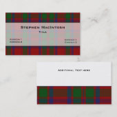 MacIntosh Tartan Aangepast Visitekaartje (Voorkant / Achterkant)