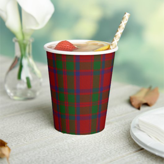 MacIntosh Tartan Plaid papieren bekers (Insitu)