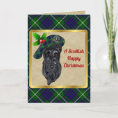 MacIntyre Badge & Tartan Persoonlijke Kerstmis Kaart (Voorkant)