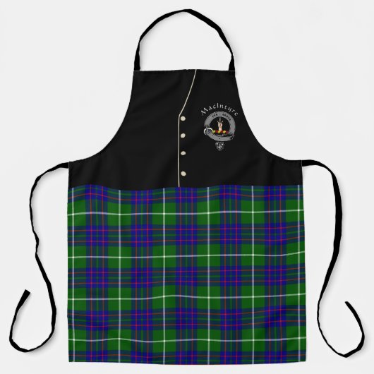 MacIntyre Clan Badge & Tartan Kilt Schort (Voorkant)