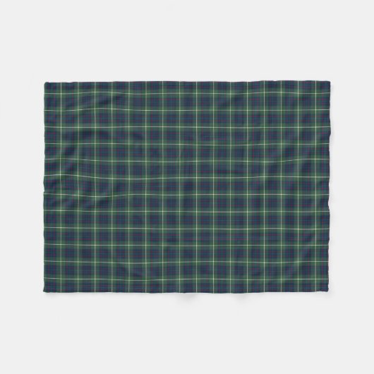 MacIntyre Clan Green Hunting Tartan Fleece Deken (Voorkant (Horizontaal))