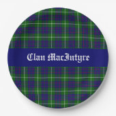 MacIntyre Clan Tartan Aanpasbaar Papieren Bordje (Voorkant)