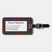 MacIntyre Clan Tartan Bagagelabel (Voorkant horizontaal)