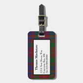 MacIntyre Clan Tartan Bagagelabel (Voorkant verticaal)