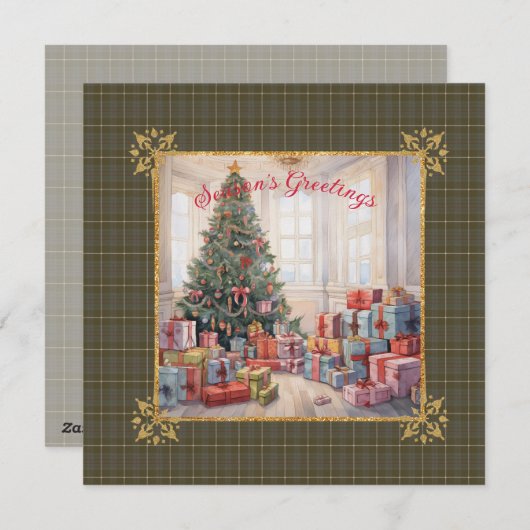 MacIntyre Hunting W  Scottish Tartan Christmas Feestdagenkaart (Voorkant / Achterkant)