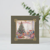 MacIntyre Hunting W  Scottish Tartan Christmas Feestdagenkaart (Staand voorkant)