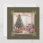 MacIntyre Hunting W  Scottish Tartan Christmas Feestdagenkaart (Voorkant)