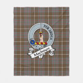 MacIntyre Hunting Weathered Clan Badge Tartan Plai Fleece Deken (Voorkant)