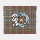MacIntyre Hunting Weathered Clan Badge Tartan Plai Fleece Deken (Voorkant (Horizontaal))