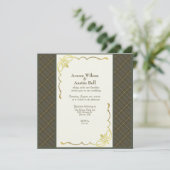 MacIntyre Hunting Weathered Tartan Wedding Kaart (Staand voorkant)