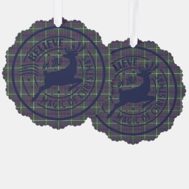 MacIntyre Jacht Moderne Schotse Tartan Kerstmis Ornament Kaart