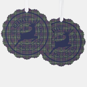 MacIntyre Jacht Moderne Schotse Tartan Kerstmis Ornament Kaart