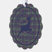 MacIntyre Jacht Moderne Schotse Tartan Kerstmis Ornament Kaart (Links)