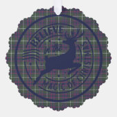 MacIntyre Jacht Moderne Schotse Tartan Kerstmis Ornament Kaart (Voorkant)