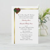 MacIntyre Plaid Heart Wedding Invitation Kaart (Staand voorkant)