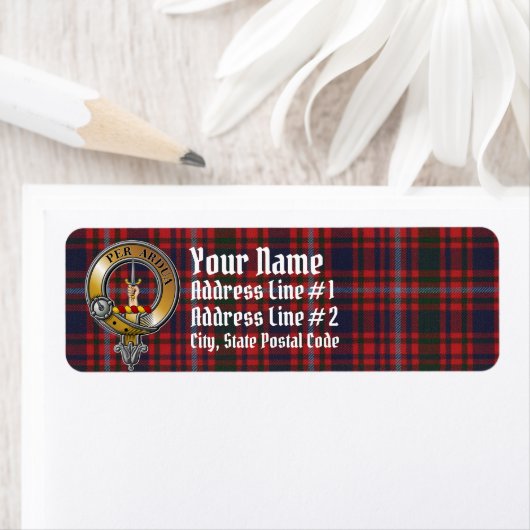 MacIntyre Tartan & Badge Etiket (Insitu)