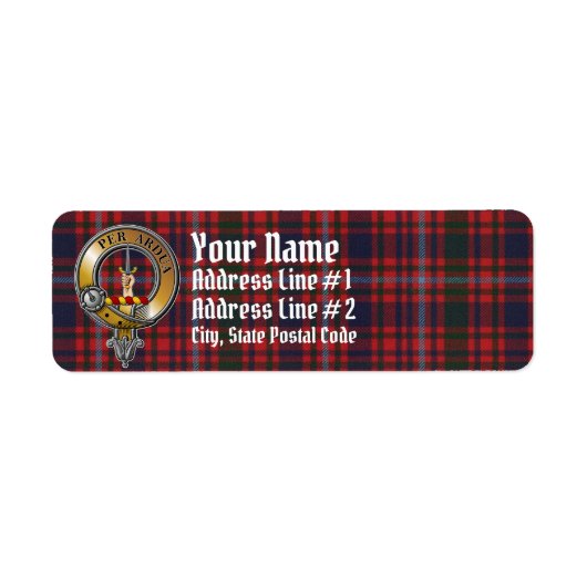 MacIntyre Tartan & Badge Etiket (Voorkant)