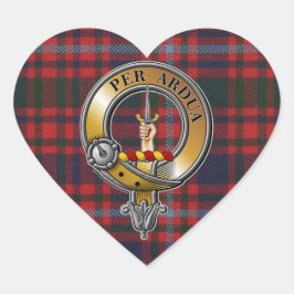 MacIntyre Tartan & Badge Hart Sticker