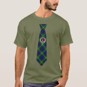 MacIntyre Tartan Das T-Shirt met Badge (Voorkant)